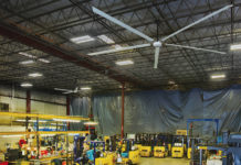 Wentylatory HVLS, czyli jakość powietrza a efektywność pracy Wentylacja magazyn hala magazynowa HVLS